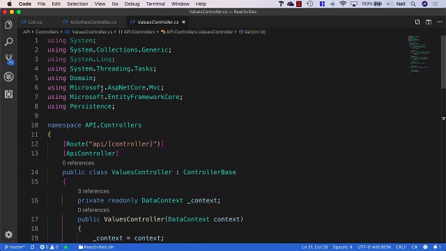 Building a CRUD application in .Net Core using the CQRS - Creating the Activities API Controller