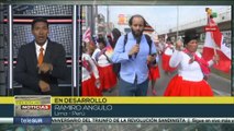 Perú: Manifestantes se congregan para marchar al Palacio de Gobierno