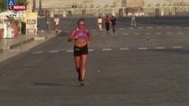 A Rome, les joggeurs face à la chaleur