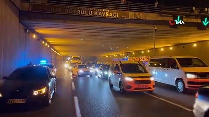 Trafikte bozulan araç zincirleme kazaya neden oldu