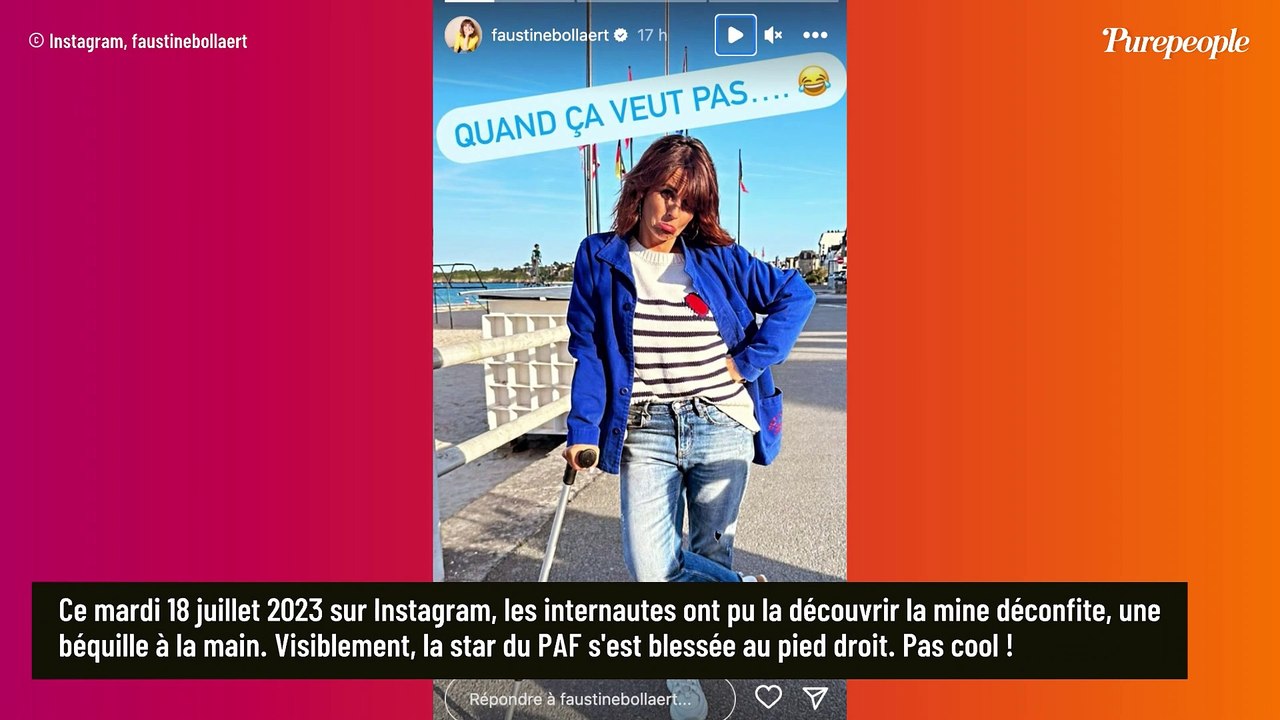 Faustine Bollaert blessée : la célèbre animatrice s'affiche en béquille, ses vacances d'été chamboulées !