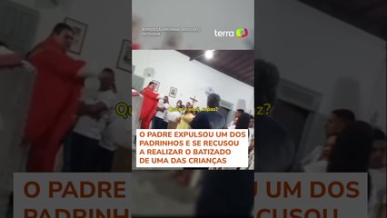 Aos gritos, padre expulsa padrinho de batizado no interior do Sergipe