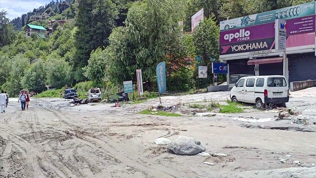 Massive flood in River Beas, Kullu ,Manali ,Mandi- village Destroyed in hours, Monsoon Rain,Himachal