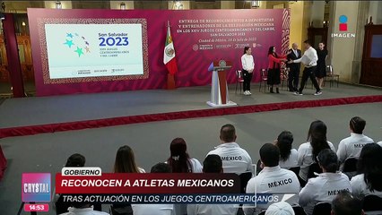 Reconocen a atletas tras actuación en los Juegos Centroamericanos
