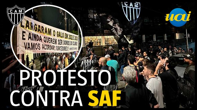 Torcedores do Atlético protestam contra SAF