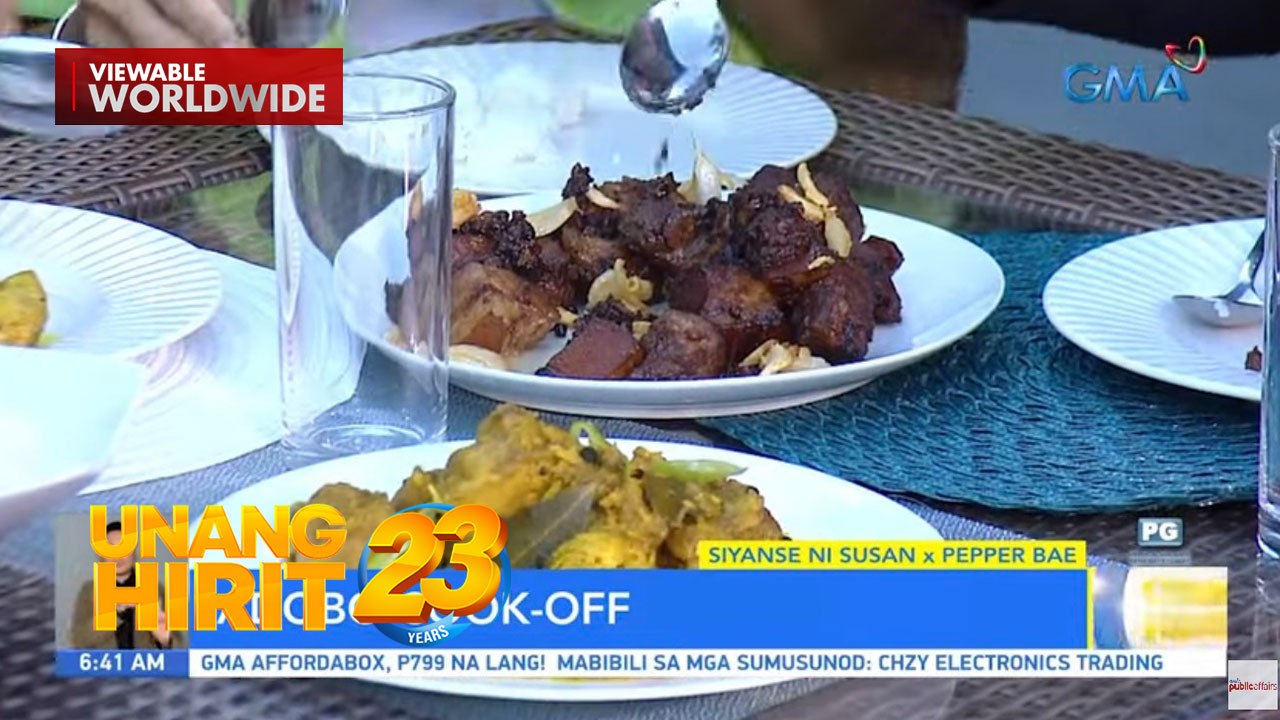 Adobo cook off nina Arnold Clavio at Susan Enriquez | Unang Hirit