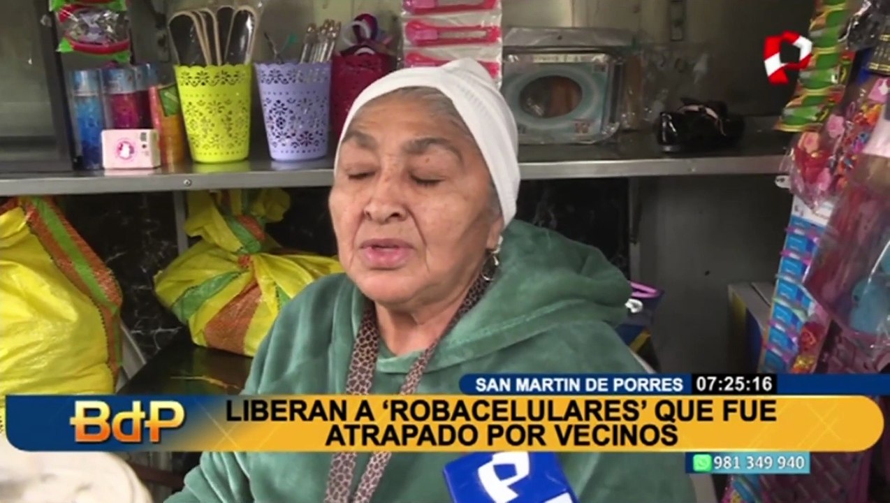 SMP: vecinos indignados por liberación de presunto delincuente que se salvó de ser linchado