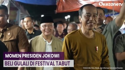 Pakai Outfit Santai, Presiden Jokowi Nikmati Malam Festival Tabut di Bengkulu