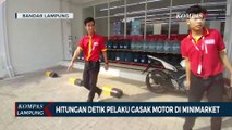 Hitungan Detik Pelaku Gasak Motor di Minimarket
