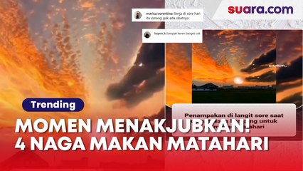 Momen Menakjubkan! Awan Seperti 4 Naga yang Akan Menerkam Sang Matahari