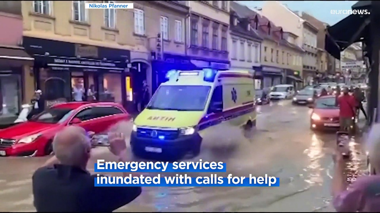 A powerful storm sweeps Balkans region after days of heat, killing at least 5 people