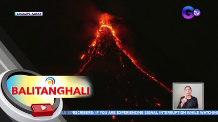 Descargar video: Pagbuga ng lava ng Bulkang Mayon, nakunan sa magdamag | BT