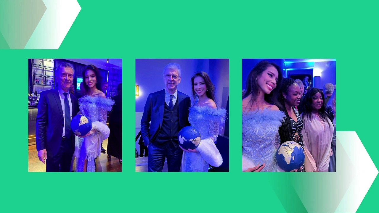 Rani Vanouska T. Modely Creates Sensation with the Omnia Ball on the Green Carpet at FIFA The Best Awards, Featuring Lionel Messi (1)