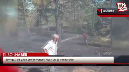 Seyitgazi’de çıkan orman yangını kısa sürede söndürüldü