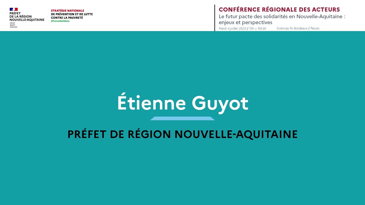 1. Etienne Guyot, préfet de region Nouvelle-Aquitaine