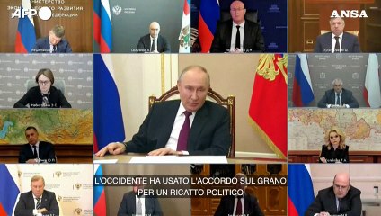 Putin: "Accordo sul grano ha perso ogni significato"