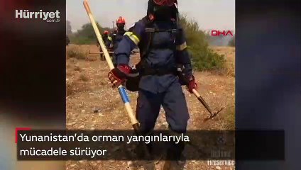 Yunanistan'da orman yangınlarıyla mücadele sürüyor
