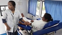 Nursing staff donated blood for needy patients
