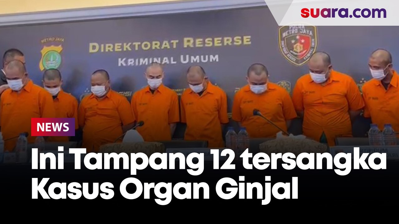 Tampang 12 tersangka kasus perdagangan organ ginjal jaringan internasional di Bekasi