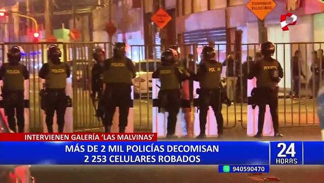 Incautan más de 2 mil celulares robados durante megaoperativo en Las Malvinas