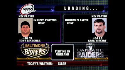NFL Gameday 2000 Baltimore vs Oakland