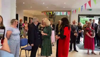 Queen Camilla meets with community