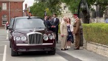 King Charles III arrives at Becon Barracks