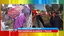 Vecinos radicalizan sus medidas de presión e instalan bloqueo en la ruta antigua Cochabamba – Santa Cruz