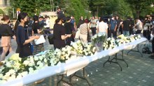 숨진 초등학교 교사 추모 행렬...추모공간 마련 / YTN