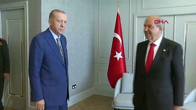 Cumhurbaşkanı Erdoğan, KKTC Cumhurbaşkanı Tatar ile görüştü