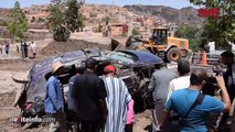 فيضانات الحوز.. السلطات تتدخل لفتح الطريق بعد انجراف سيارات بمولاي إبراهيم