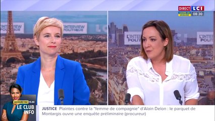 Marie Chantrait mène "L'interview politique" du vendredi sur LCI, le 7 juillet 2023.