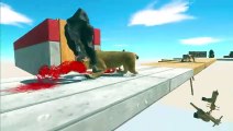 Angry Neighbors attack Wolly Mammoth - Animal Revolt Battle Simulator