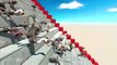 Go Down the Stairs and Cross Bridge Falling Challenge - Animal Revolt Battle Simulator