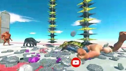 Jump and Escape from Spikes Traps - Animal Revolt Battle Simulator