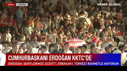 Cumhurbaşkanı Erdoğan'dan dünyaya çağrı: Adadaki gerçeklere sırtınızı dönmeyin, KKTC'yi bir an evvel tanıyın