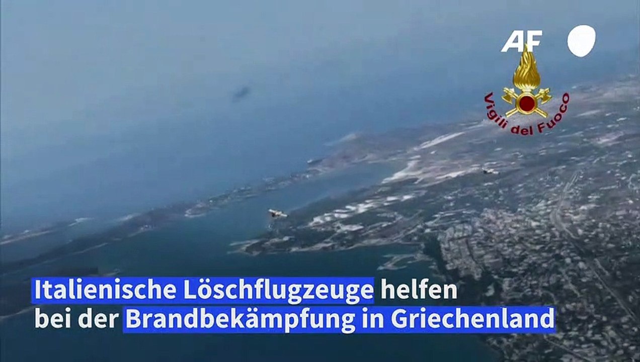Brände in Griechenland: Löschflugzeuge aus Italien im Einsatz