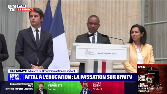 Passation au ministère de l'Éducation nationale: Prenez soin de nos élèves , demande Pap Ndiaye à Gabriel Attal