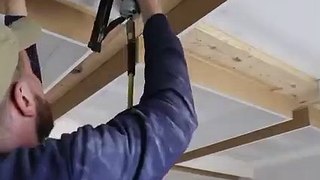 how to process of building a coffered ceiling in your home including necessary framing and support