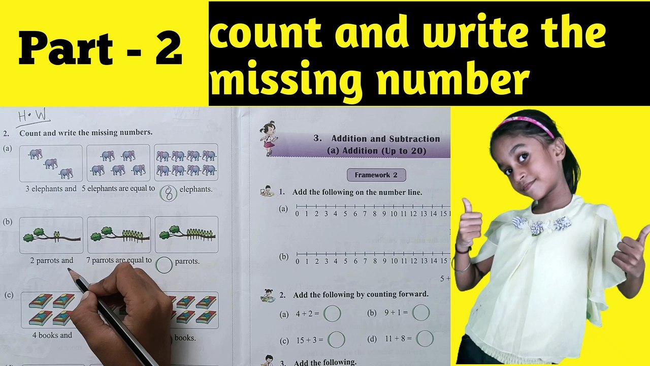 easiest way to write missing number, math learning videos, count and write the missing numbers