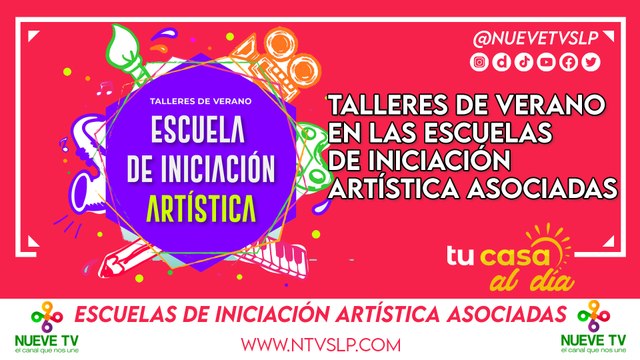 Talleres de verano en las Escuelas de Iniciación Artística Asociadas