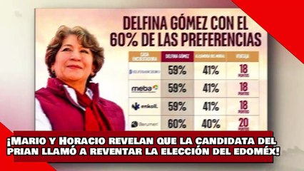 ¡VEAN! ¡Mario y Horacio revelan que la candidata del PRIAN llamó a reventar la elección del EdoMéx!