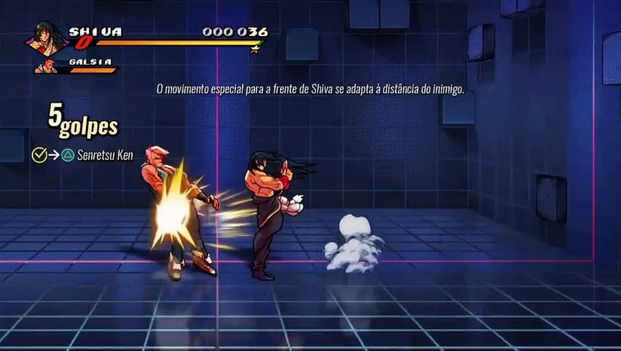 Streets of Rage 4 - In-game Tutorial - Shiva Tricks (Trials)