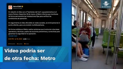 Por “bamboleo de tren", Metro revisa tramo ‘Potrero’ a ‘Deportivo 18 de Marzo’