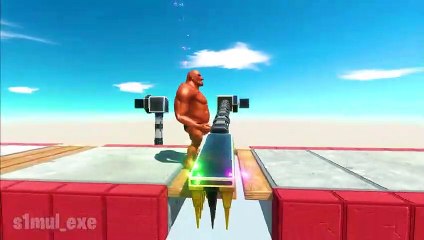 Run and Escape from Spikes and Floor Trap - Animal Revolt Battle Simulator