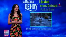 Lluvias monzónicas provocan desalojos en Pakistán