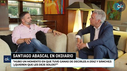 Abascal: "Hubo un momento en que tuve ganas de decirles a Díaz y Sánchez: '¿Quieren que les deje solos?'"