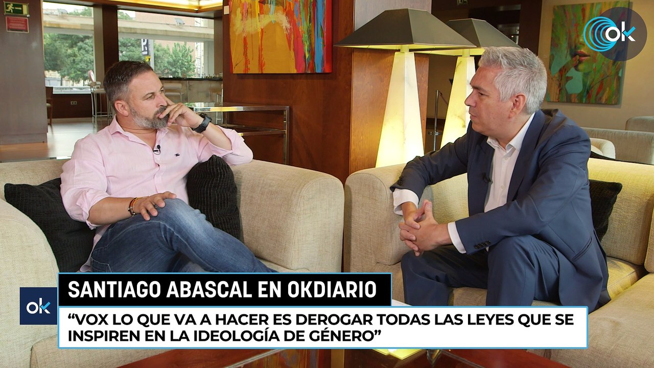 Santiago Abascal: "Vox lo que va a hacer es derogar todas las leyes que se inspiren en la ideología de género"