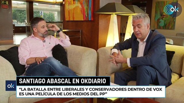 Abascal: La batalla entre liberales y conservadores dentro de Vox es una película de los medios del PP