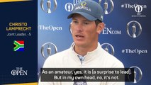Amateur Lamprecht surprised but confident as he shares Open lead